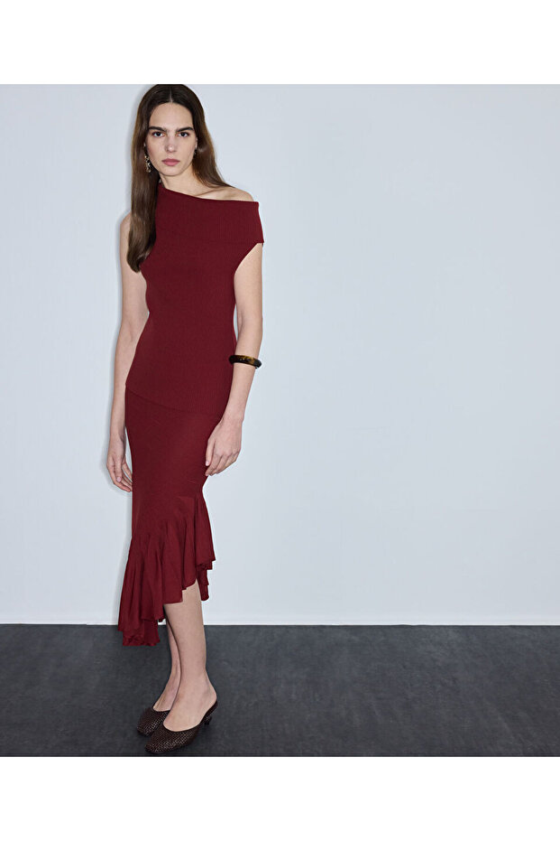 Omzu açık ribanalı triko - 2