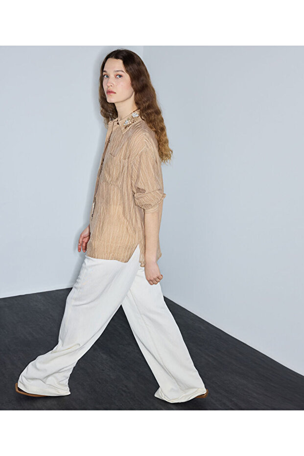 Nakışlı ve işlemeli gömlek - 5