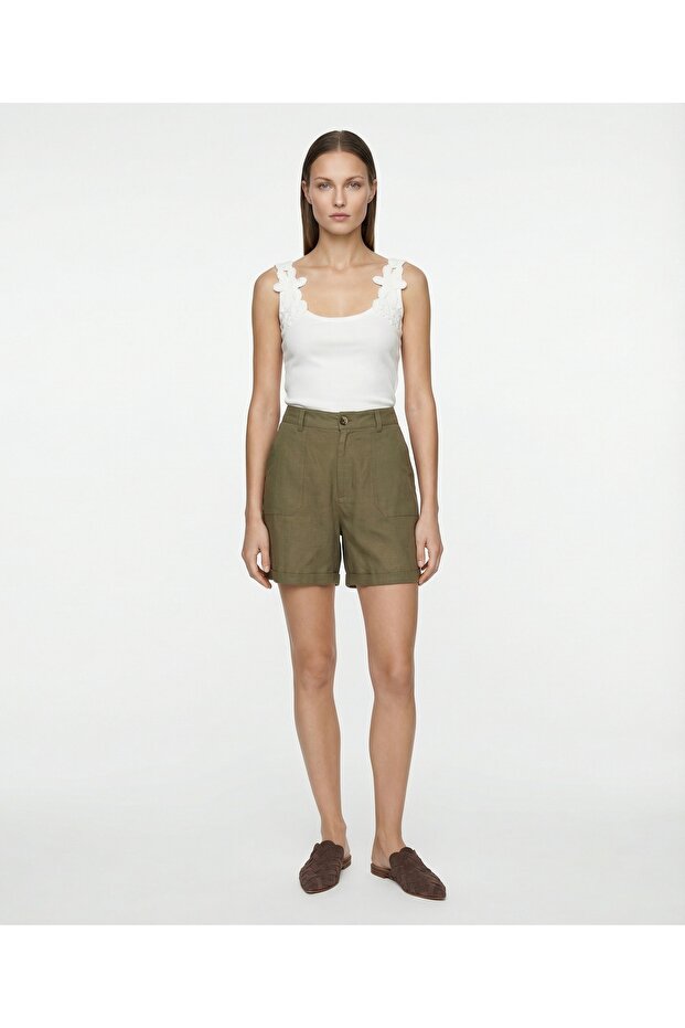 Regular Normal Bel Bermuda/Şort - 2