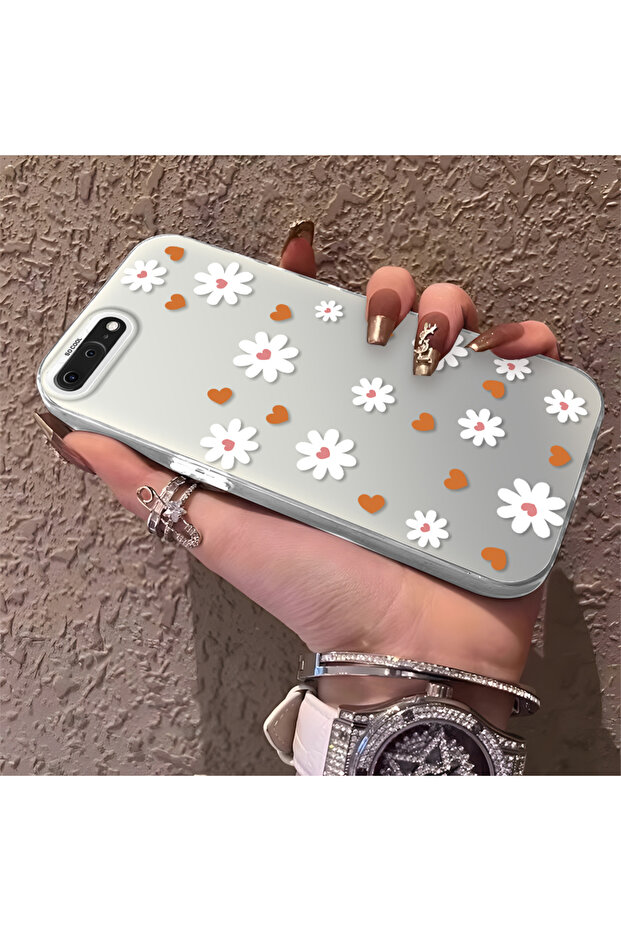 حافظة هاتف مقاومة للصدمات بنمط زهرة الأقحوان متوافقة مع هاتف iPhone 7 Plus/8 Plus - 2
