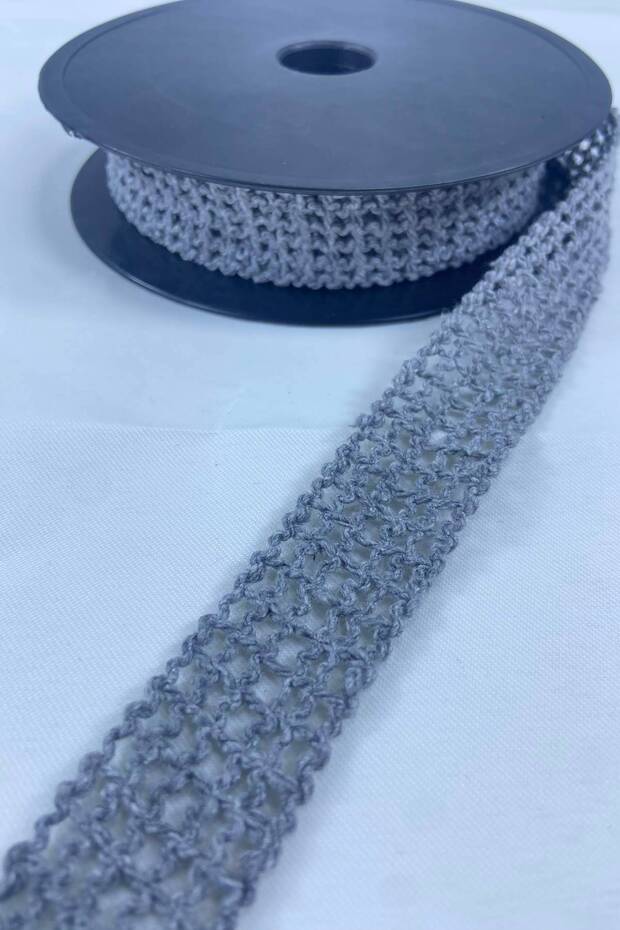 Dark Gray Mesh Ribbon Price Is for 5 Meters