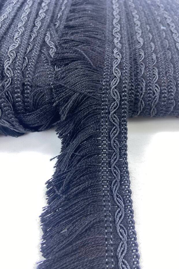 Black Striped High Quality Cotton Fringe Ribbon Tassel