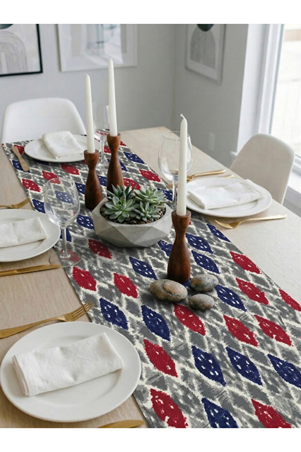 Premium Duck Fabric Liquid Proof Table Runner – Stain Resistant Digital Print Pcs | Different Pattern Options