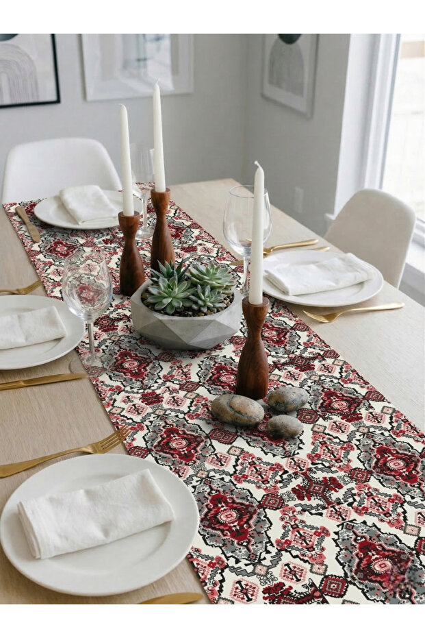 Premium Duck Fabric Liquid Proof Table Runner – Stain Resistant Digital Print Pcs | Different Pattern Options
