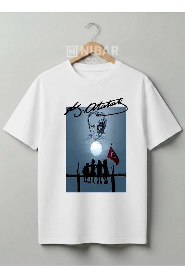 Mustafa Kemal Ataturk Designed Cotton T-Shirt National Holidays Special Series Children & Adult-Unisex