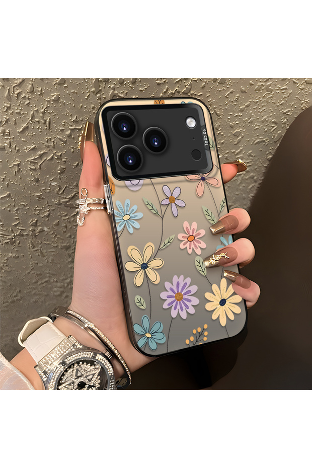 iPhone 17 Pro Compatible Stylish Floral Pattern Anti-Drop Phone Case