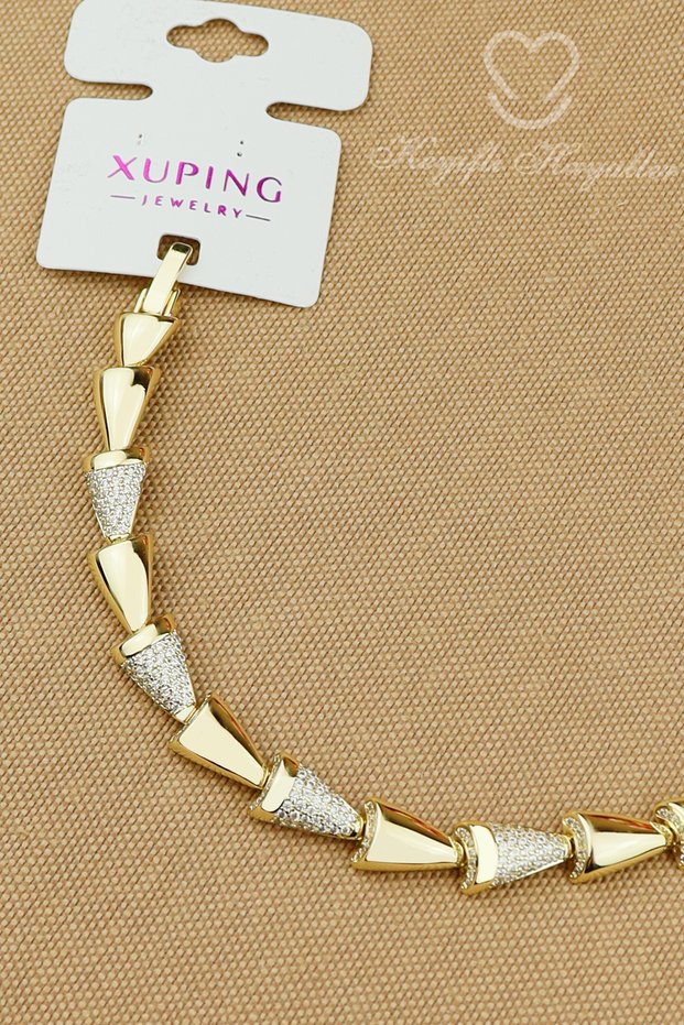 Xuping Bracelet - Vip Xuping Jewellery Stone Model Gold Xuping Bracelet 17+2cm