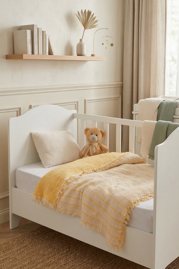 4 Layer Muslin Baby Blanket 100X120 cm 100% Cotton Double-Sided Baby Blanket Multi-Purpose