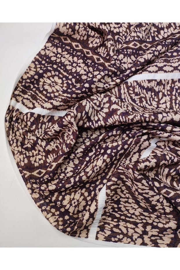 Bodro Wrinkled Jersey Fabric in Beige Colors (Width 145 cm X Length 380 cm)