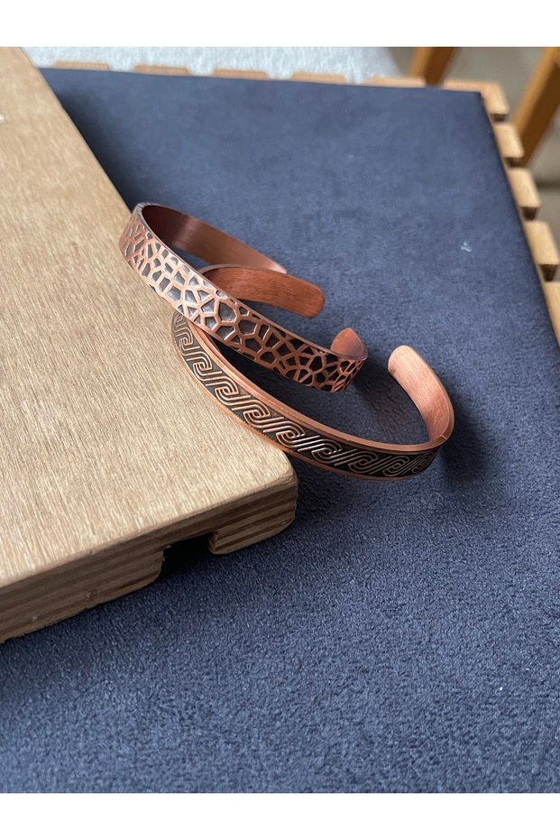 2 Piece Copper Combination Bracelet 100% Copper Bracelet Handmade Copper Bracelet Pure Copper Bracelet