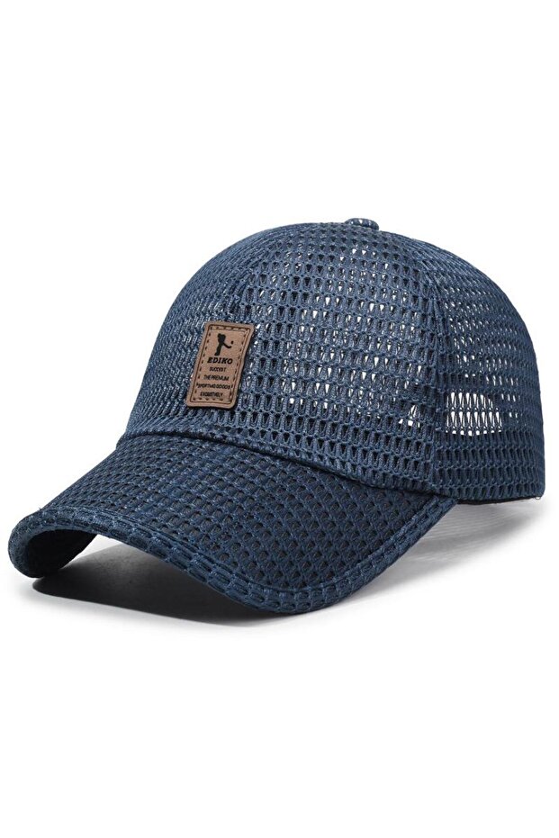 Breathable Mesh Cap Unisex – Summer Anti-Sweat Sports Cap Adjustable Lightweight Casual Cap Navy Blue
