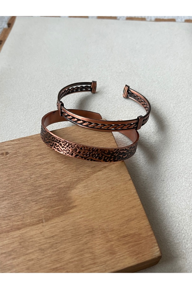 2 Piece Copper Combination Bracelet 100% Copper Bracelet Handmade Copper Bracelet Pure Copper Bracelet