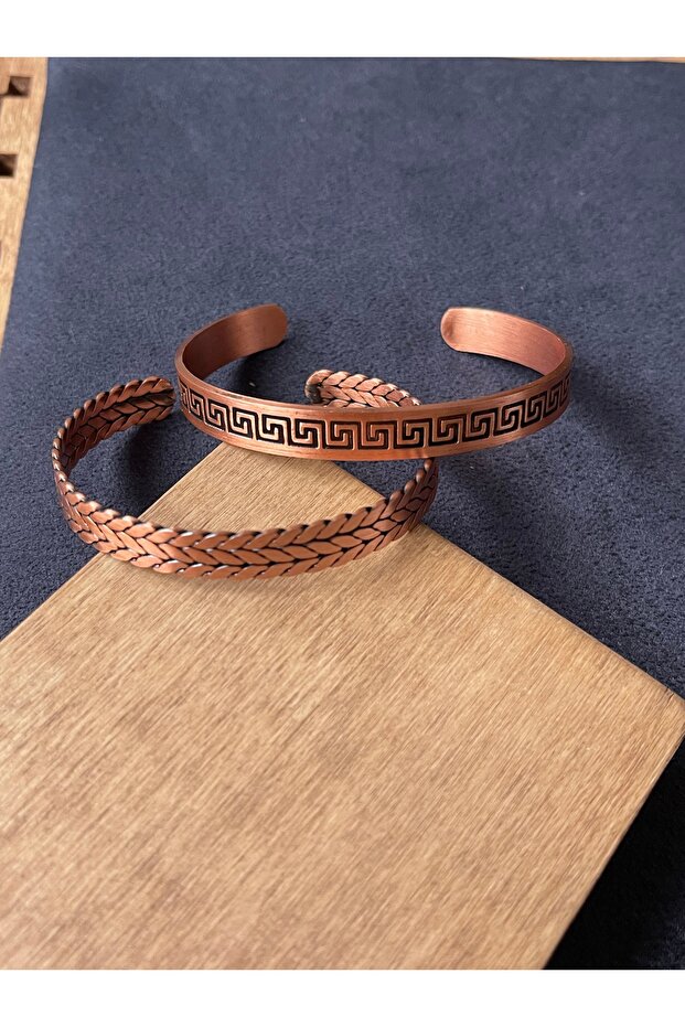 2 Piece Copper Combination Bracelet 100% Copper Bracelet Handmade Copper Bracelet Pure Copper Bracelet