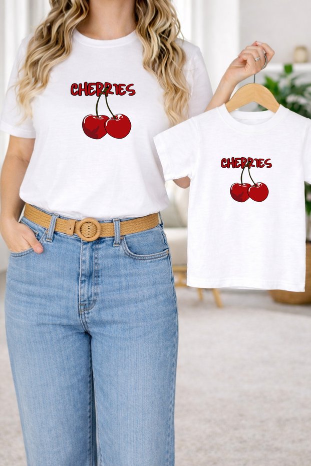 T-Shirt Mother Daughter Combination Oversize – Mother & Child Twin Printed T-Shirt (Single Price)
