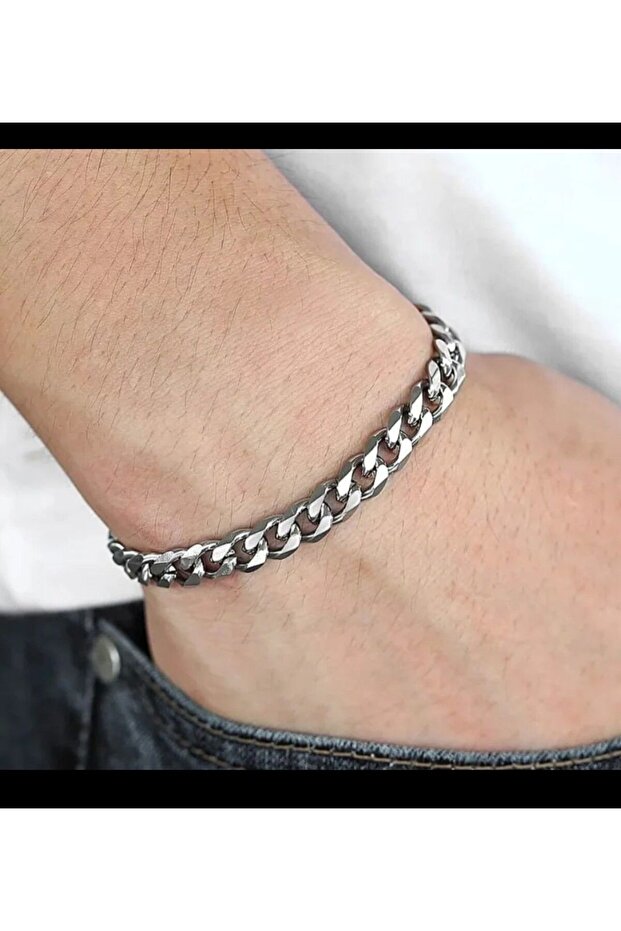 Stainless Steel Figaro Model Unisex Bracelet 5 mm 17 + 5 cm