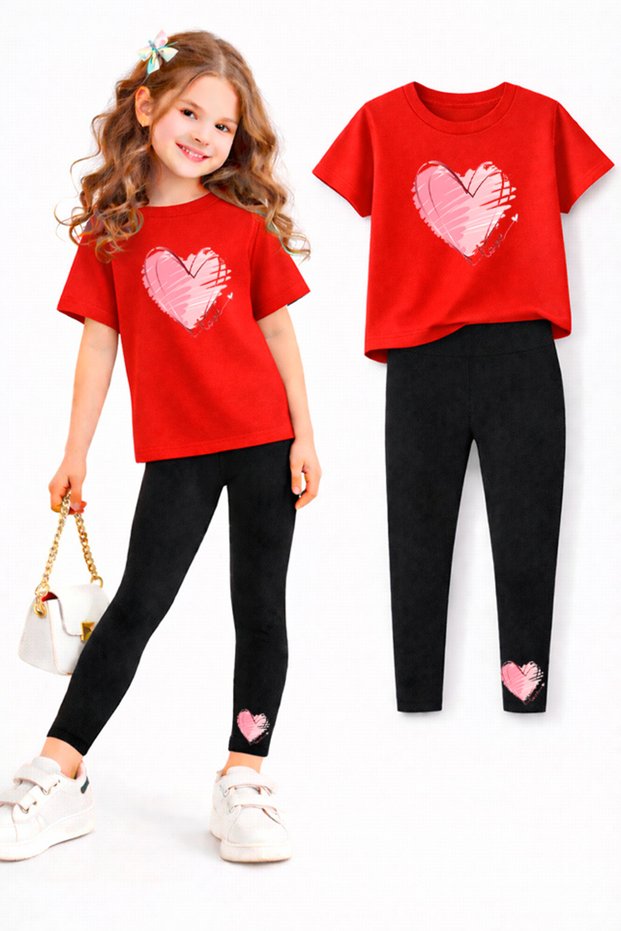 Girl's Leggings and T-Shirt Set/ Mother-Daughter Matching Outfit