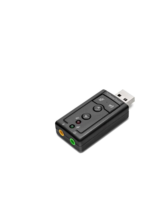 Black USB External 7.1 Sound Card for Office Home Office Network Connection