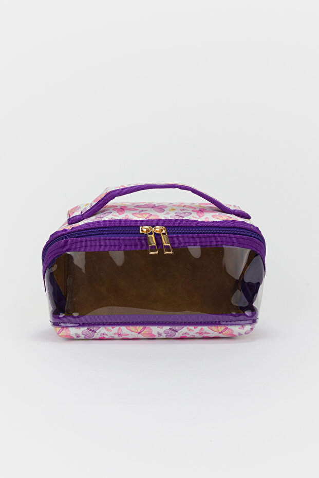 Large Size Transparent Window Makeup Bag Cosmetic Organizer Travel Bag