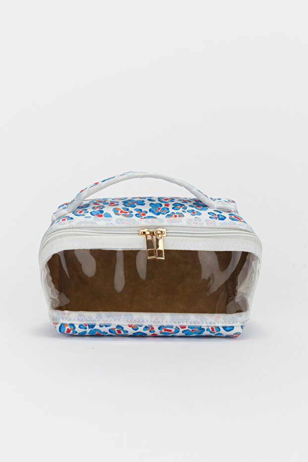 Large Size Transparent Window Makeup Bag Cosmetic Organizer Travel Bag