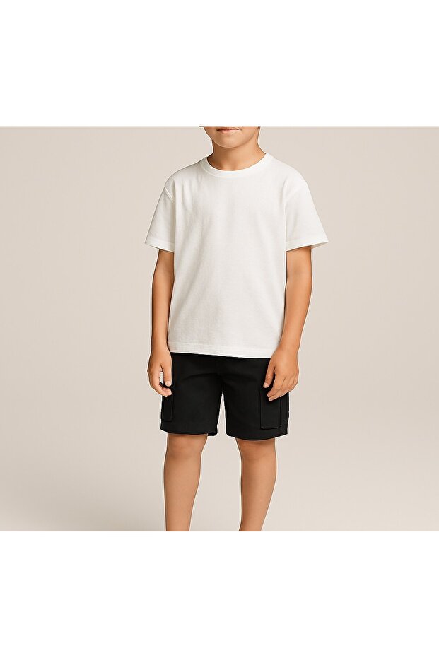 Boy's 2-Piece Combination Shorts with Woven Waistband and Rubber Details