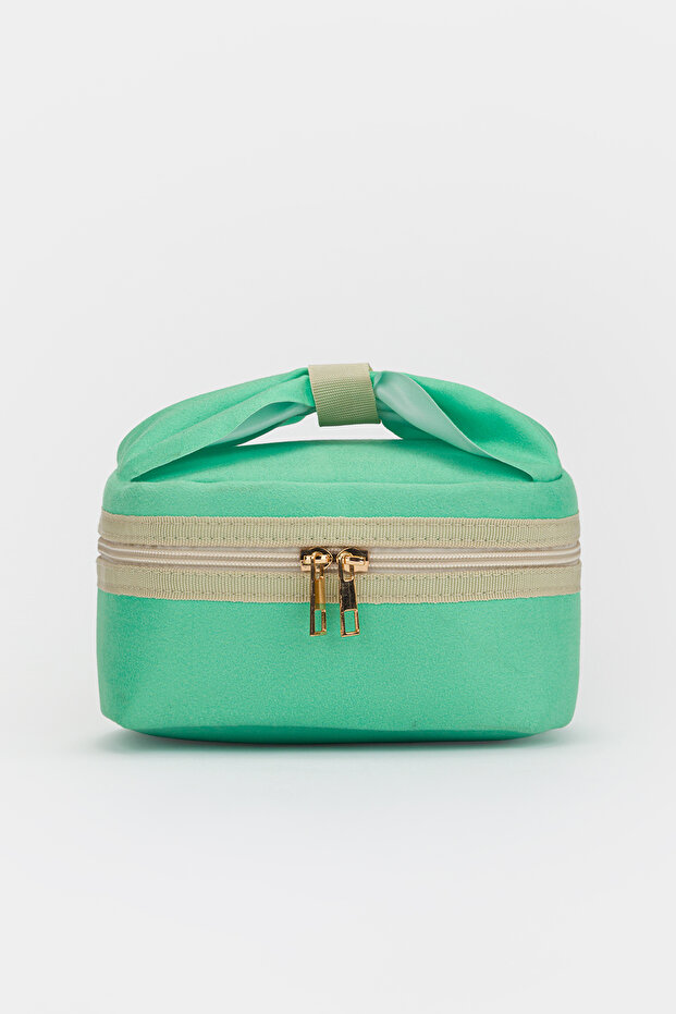 Medium Size Ribbon Makeup Bag Cosmetic Organizer Travel Bag