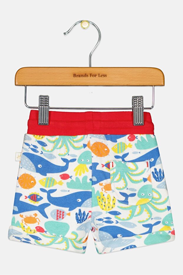 Toddlers Boy Allover Print Basic Shorts, Multicolor - 3