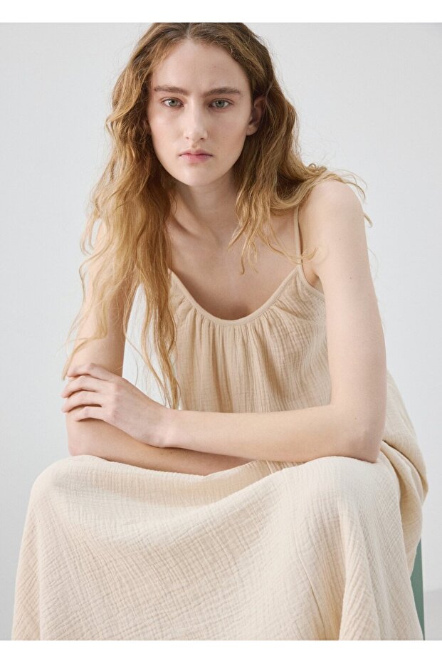 Uzun şifon elbise - 1