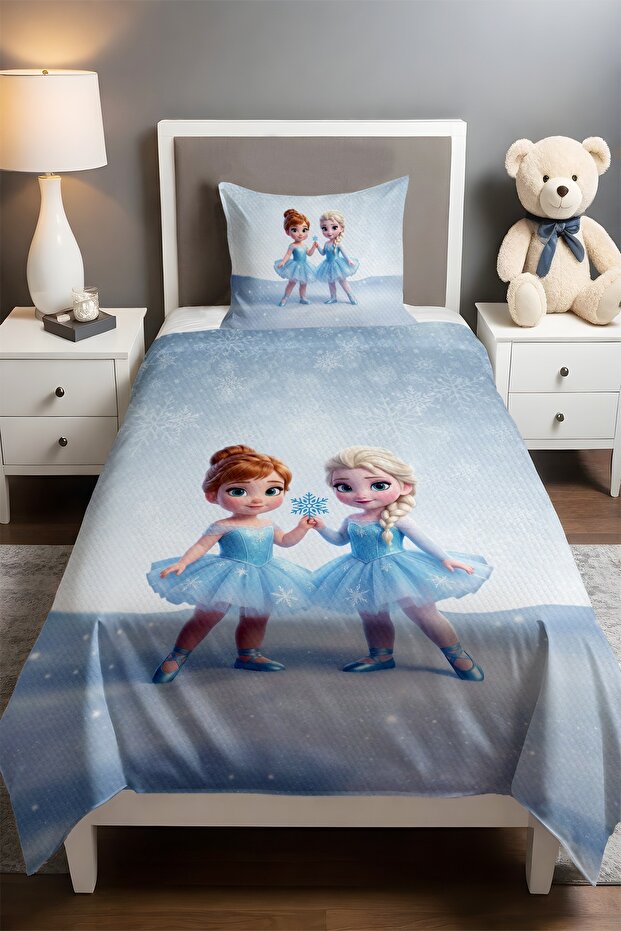 Bale Princesses of the Ice Patterned Single Baby Kids Pique Set