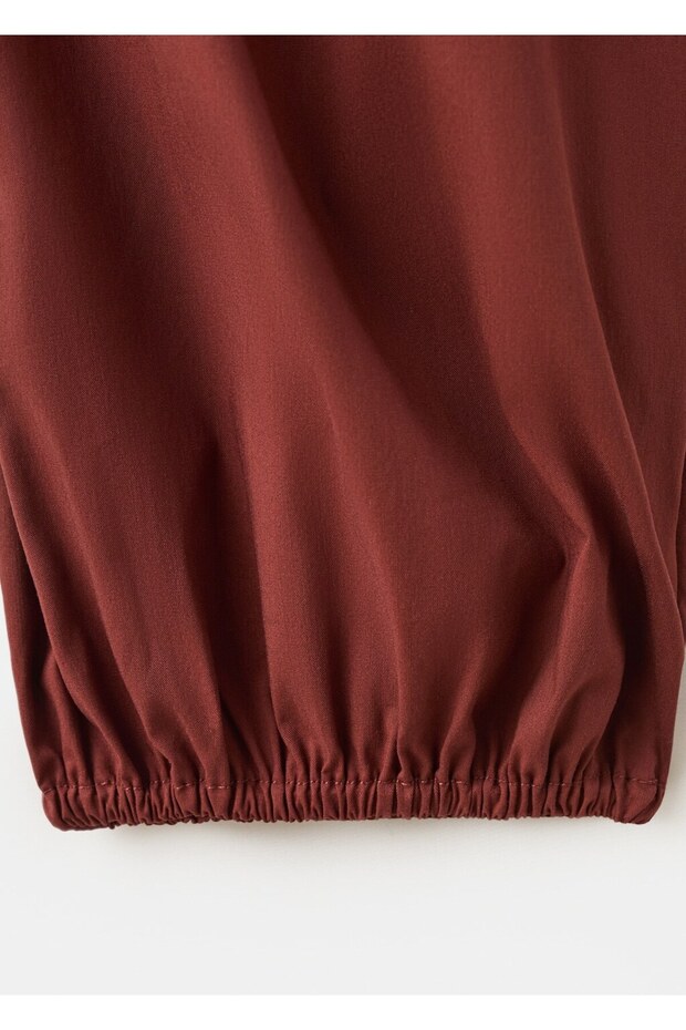 Elastik belli balon tarz pantolon - 6