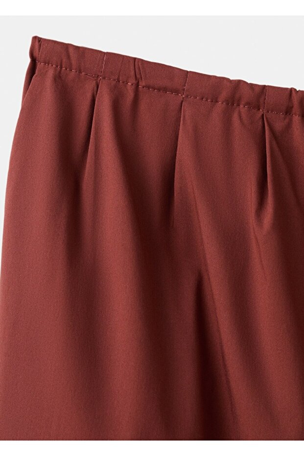 Elastik belli balon tarz pantolon - 5