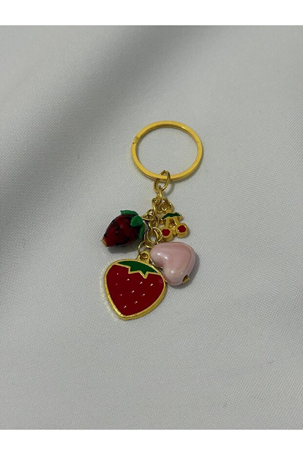 Strawberry Detailed Keychain