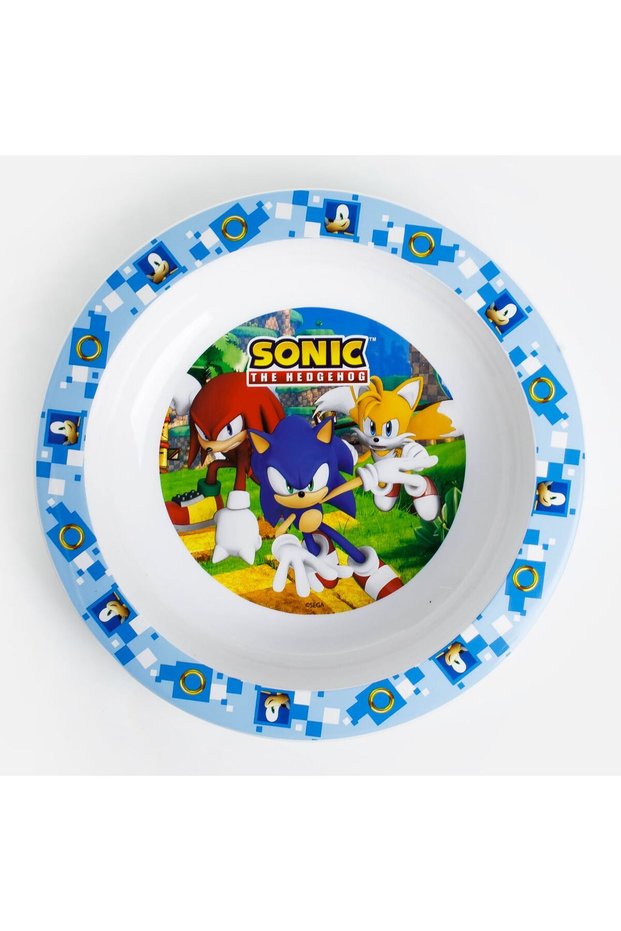 Sonic Pattern Plastic Deep Plate Ø20.5 centimeters