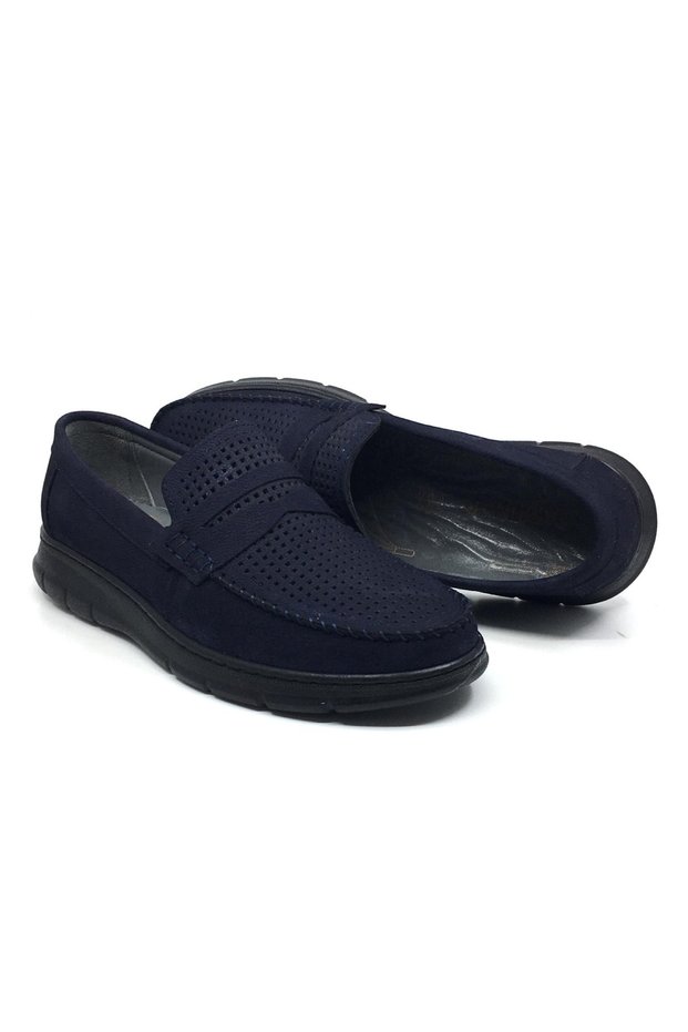 020 100% Genuine Nubuck Leather Orthopedic Men's Summer Comfortable Daily Lofer Perforated Shoes 39-45
