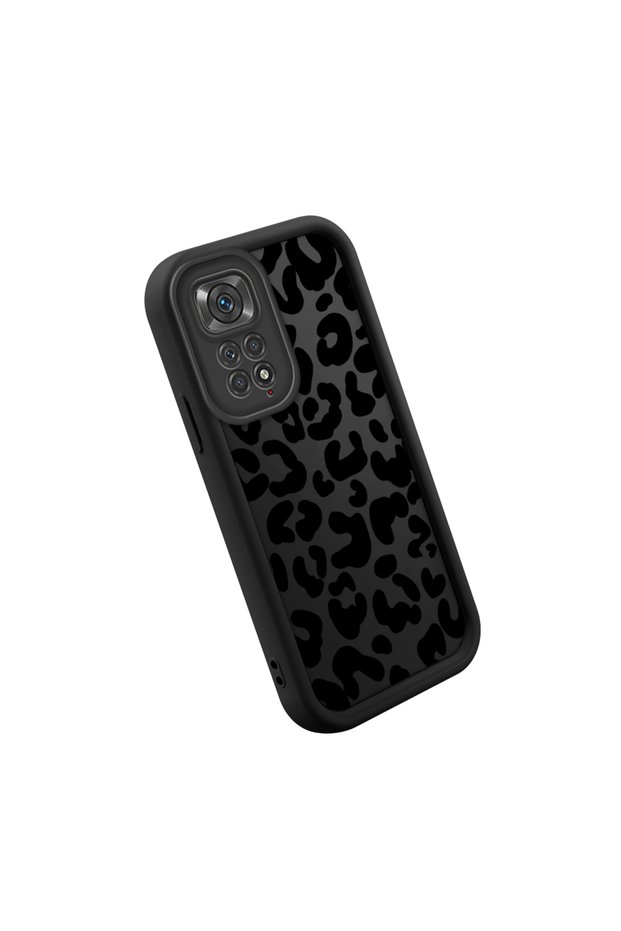 حافظة سوداء بنمط نمر عالية الجودة متوافقة مع Redmi Note 11/Note 11S
