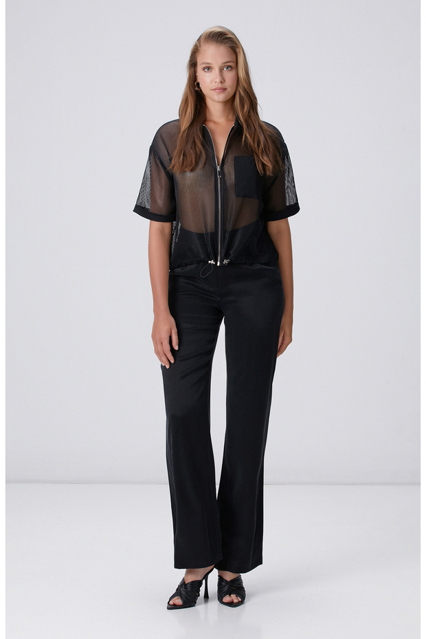 Siyah File Ceket - 3