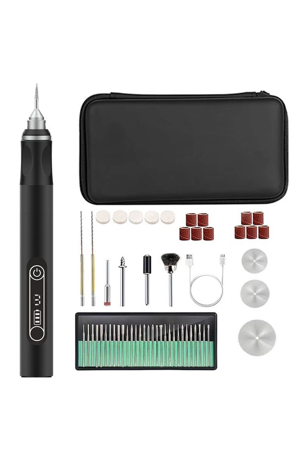 57pcs JANGKLIFE USB Cordless Rotary Tool Kit Woodworking Engraving Pen DIY For Jewelry Metal Glass M