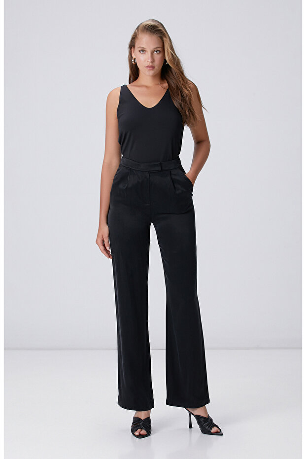 Siyah Basic Örme Bluz - 3