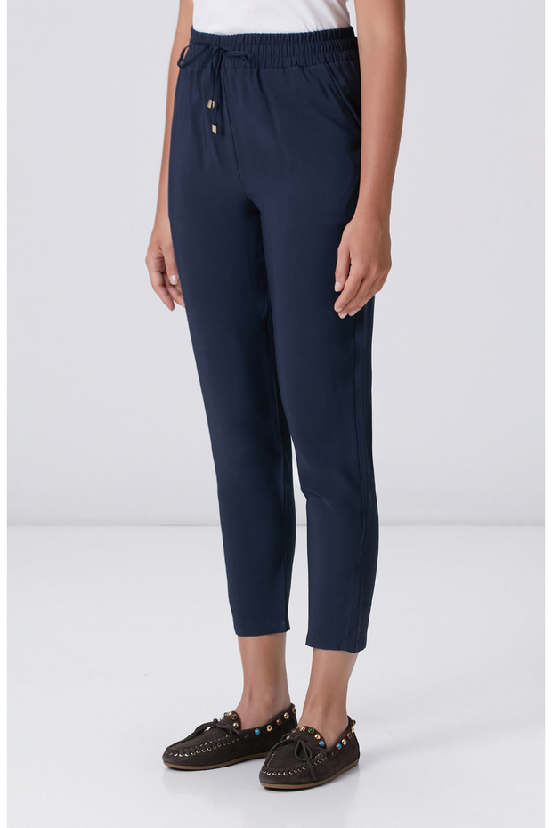 Lacivert Diyagonal Basic Jogger Pantolon - 3