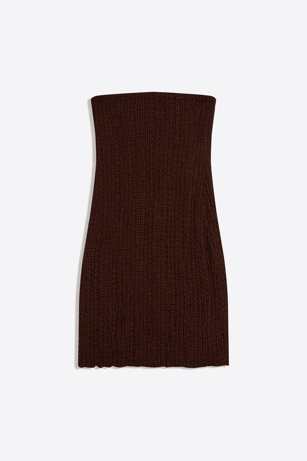 Rustik bandeau mini elbise - 5