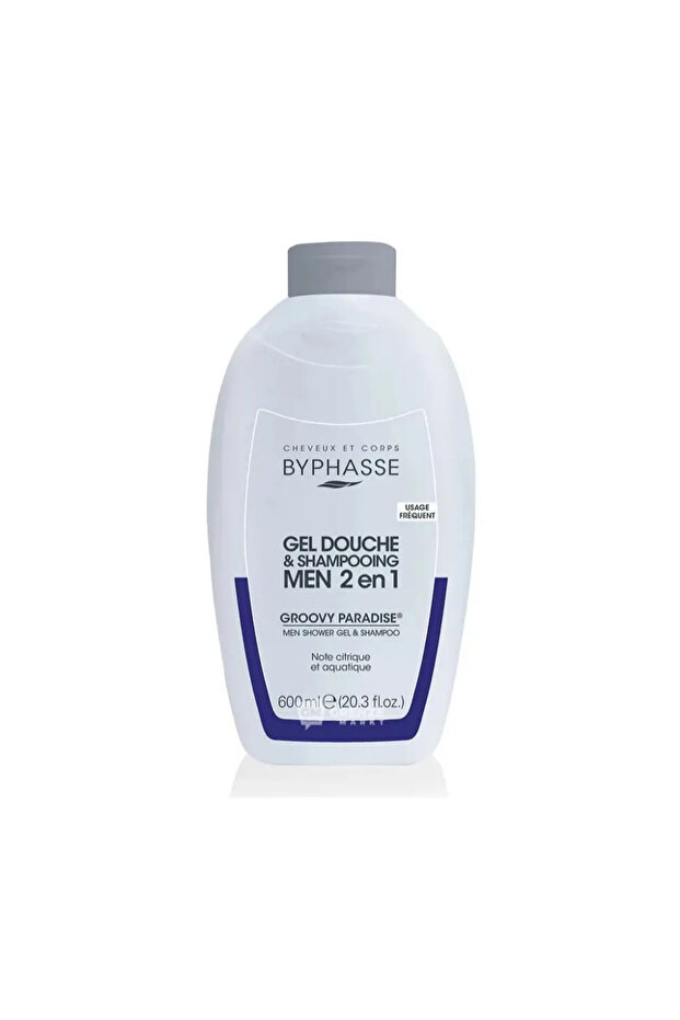 Groovy Paradise 2 in 1 Mens Shower Gel And Shampoo With Citrus And Aquatic Note- 600ml