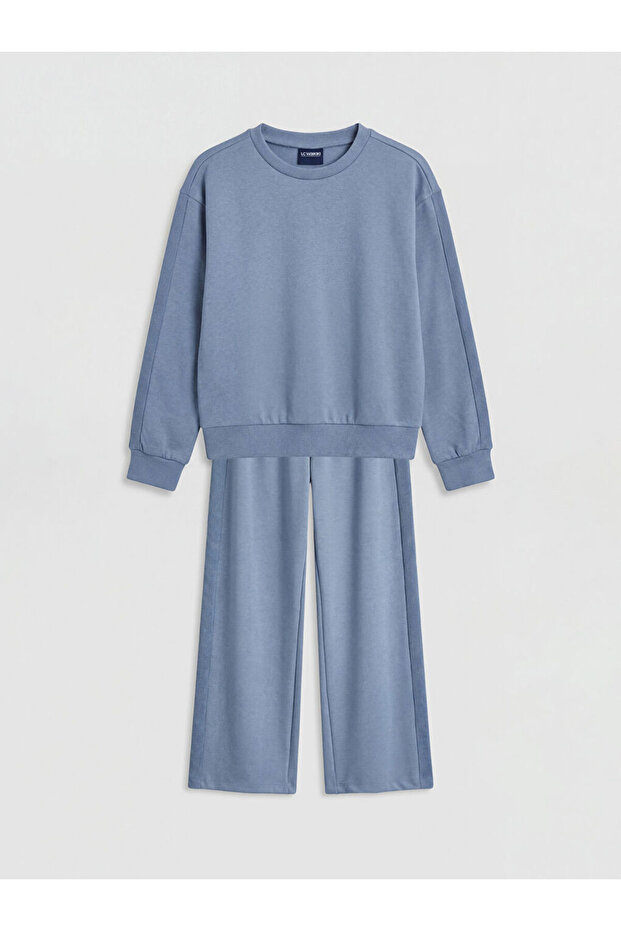 Blue Girls' Soft Touch Tracksuit Set