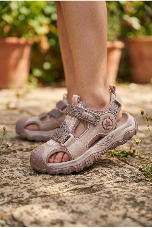 1608 Girl's Powder Comfortable Sandals