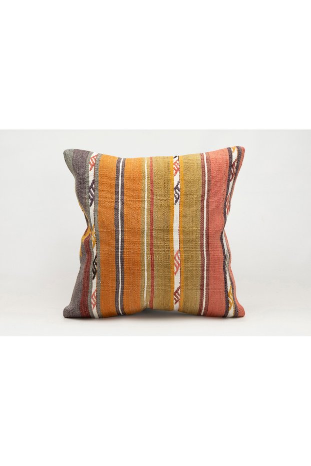 Handmade Old Kilim Rug Vintage Made in the 1950S, Cushion Cover , Wool , 50X50 cm