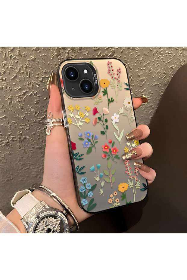 Stylish Floral Scratch-Resistant Phone Case Compatible with iPhone 15 Plus/14 Plus