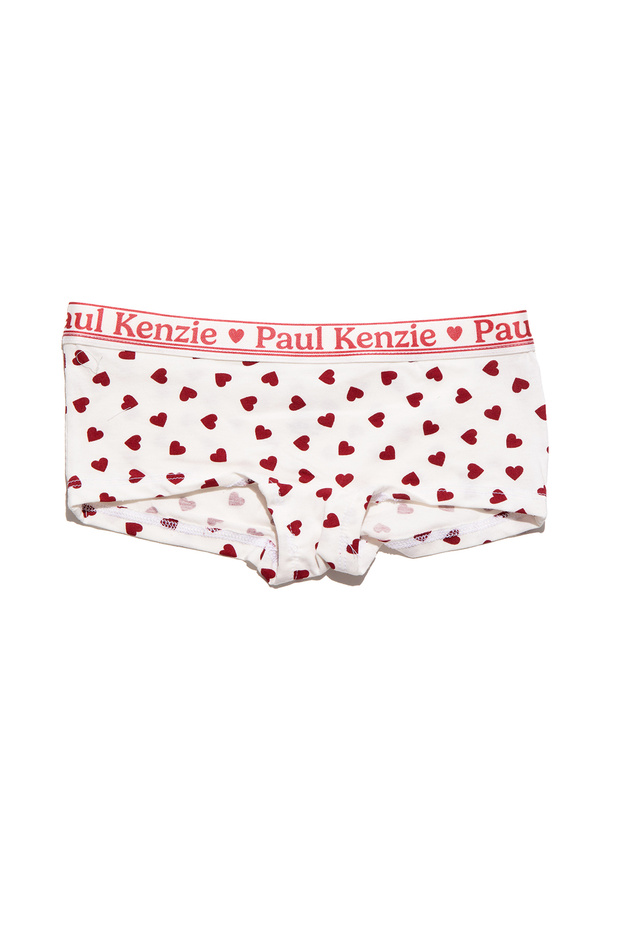 Women's Boyshort Panties - Burgundy Hearts