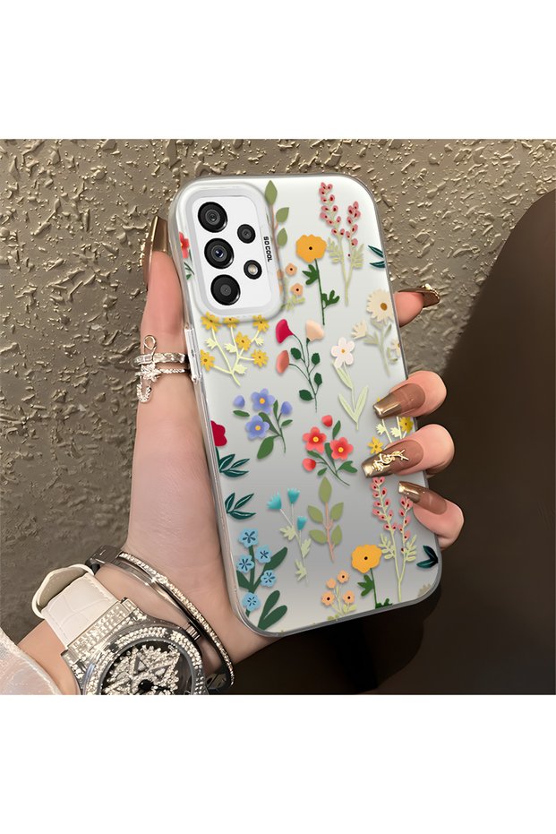 Samsung Galaxy A73 Compatible Stylish Floral Scratch Protection Phone Case