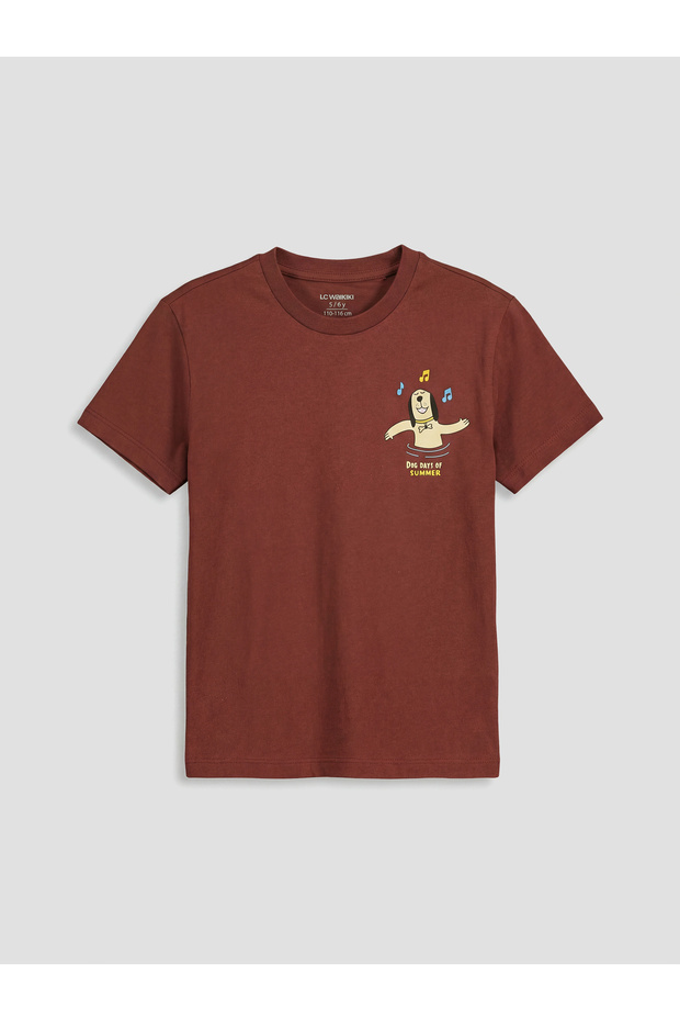 Crew Neck Printed Boy's T-Shirt