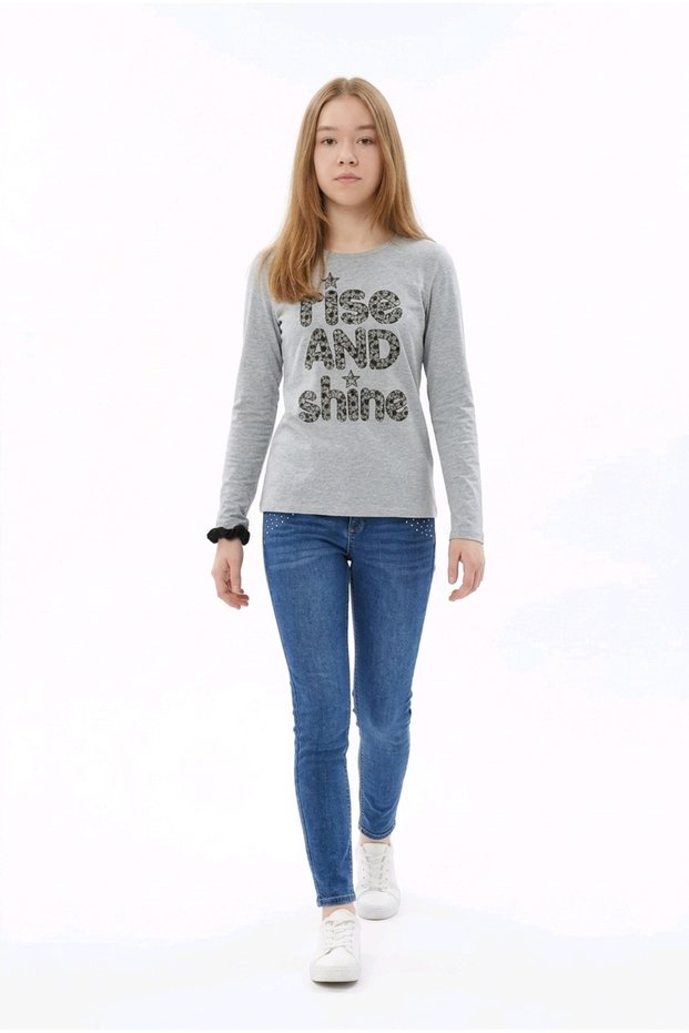 Bluza cu guler rotund