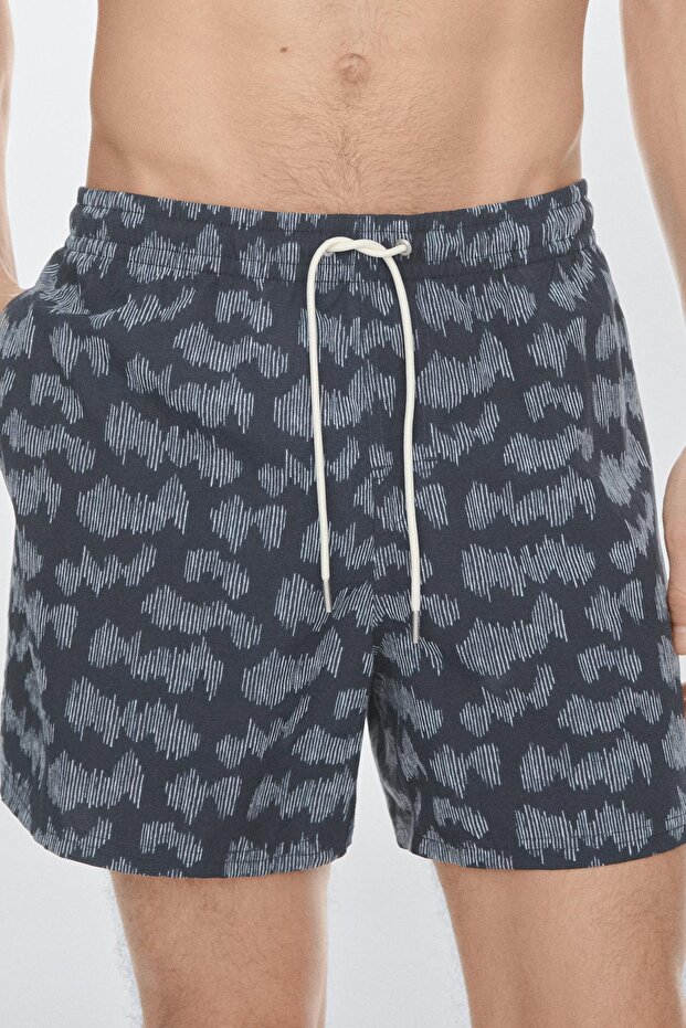 Desenli deniz şortu - 1