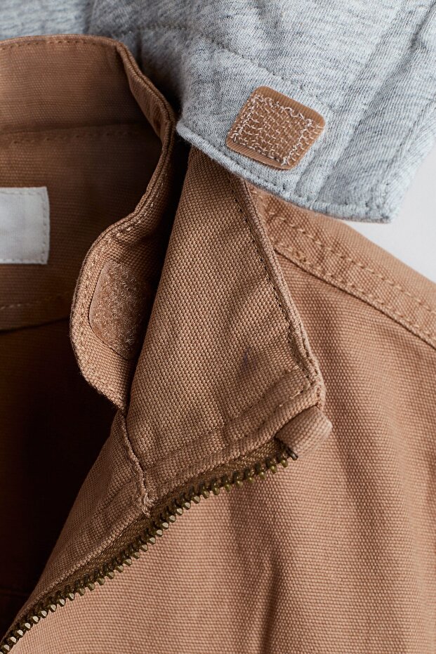 Kapüşonlu Kanvas Ceket - 2